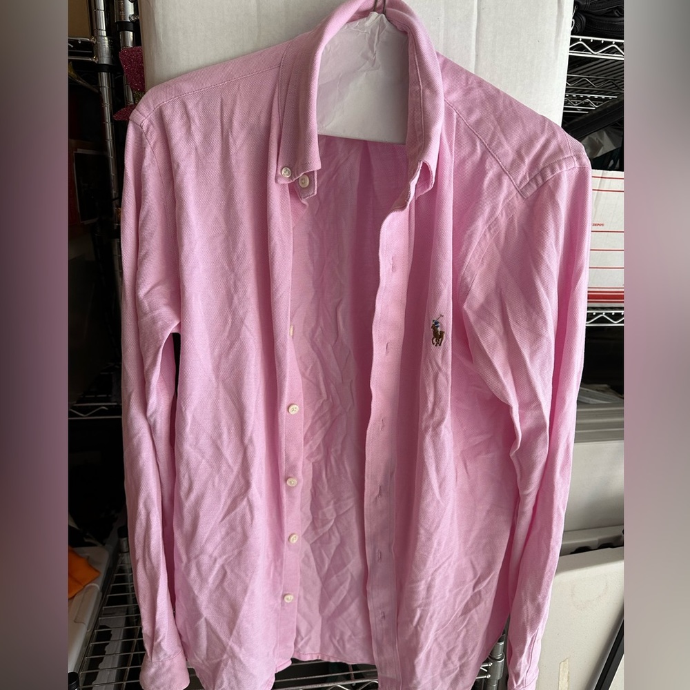 Pink Polo Button down